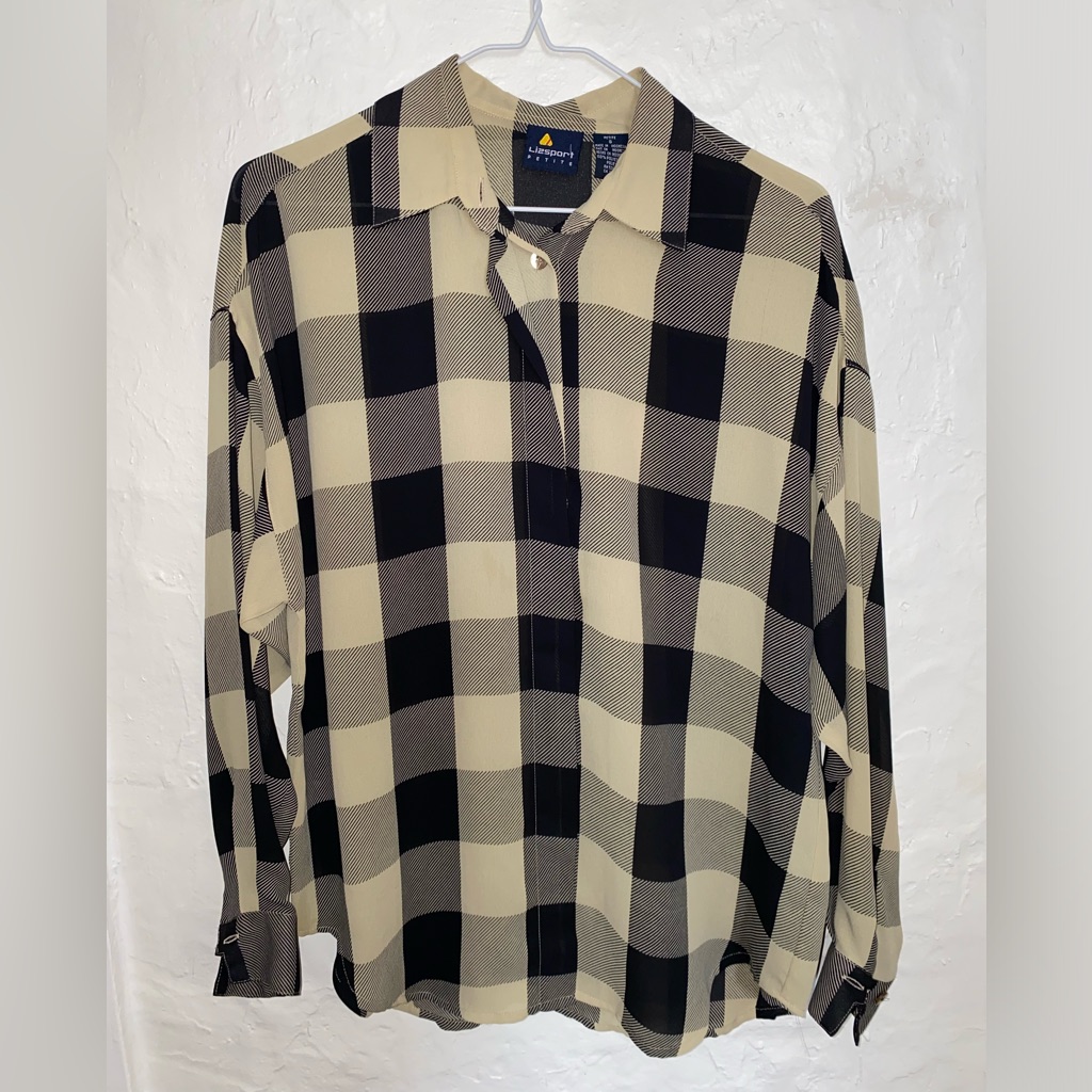 Vtg Lizsport Petite Blouse